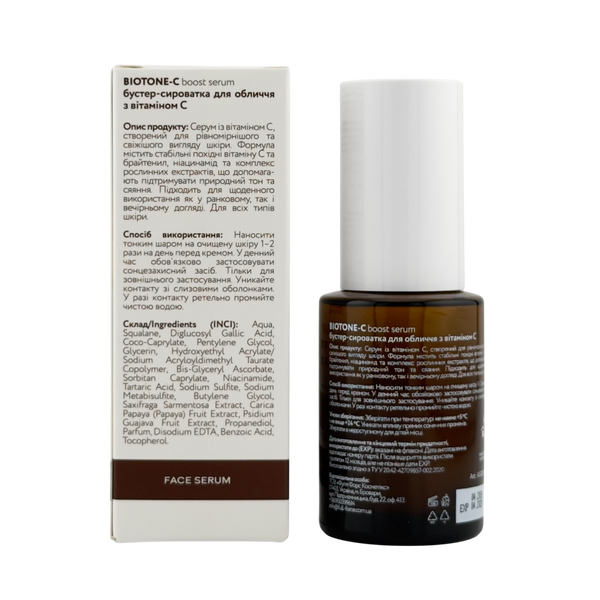 Бустер-сироватка для шкіри з вітаміном С BIOTONE-C Boost Serum AS00037 фото